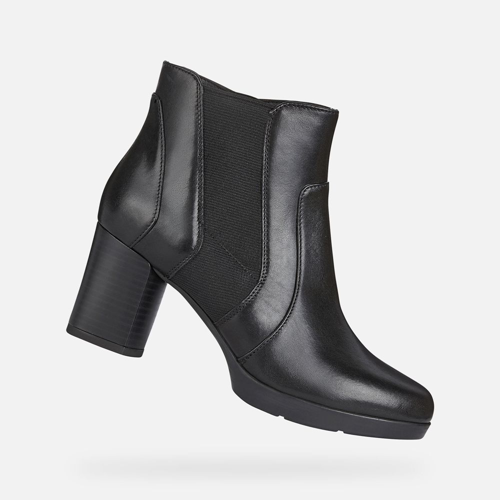 Geox Ankle Boots Black Anylla - Geox Womens Shoes - EDSKTJ680